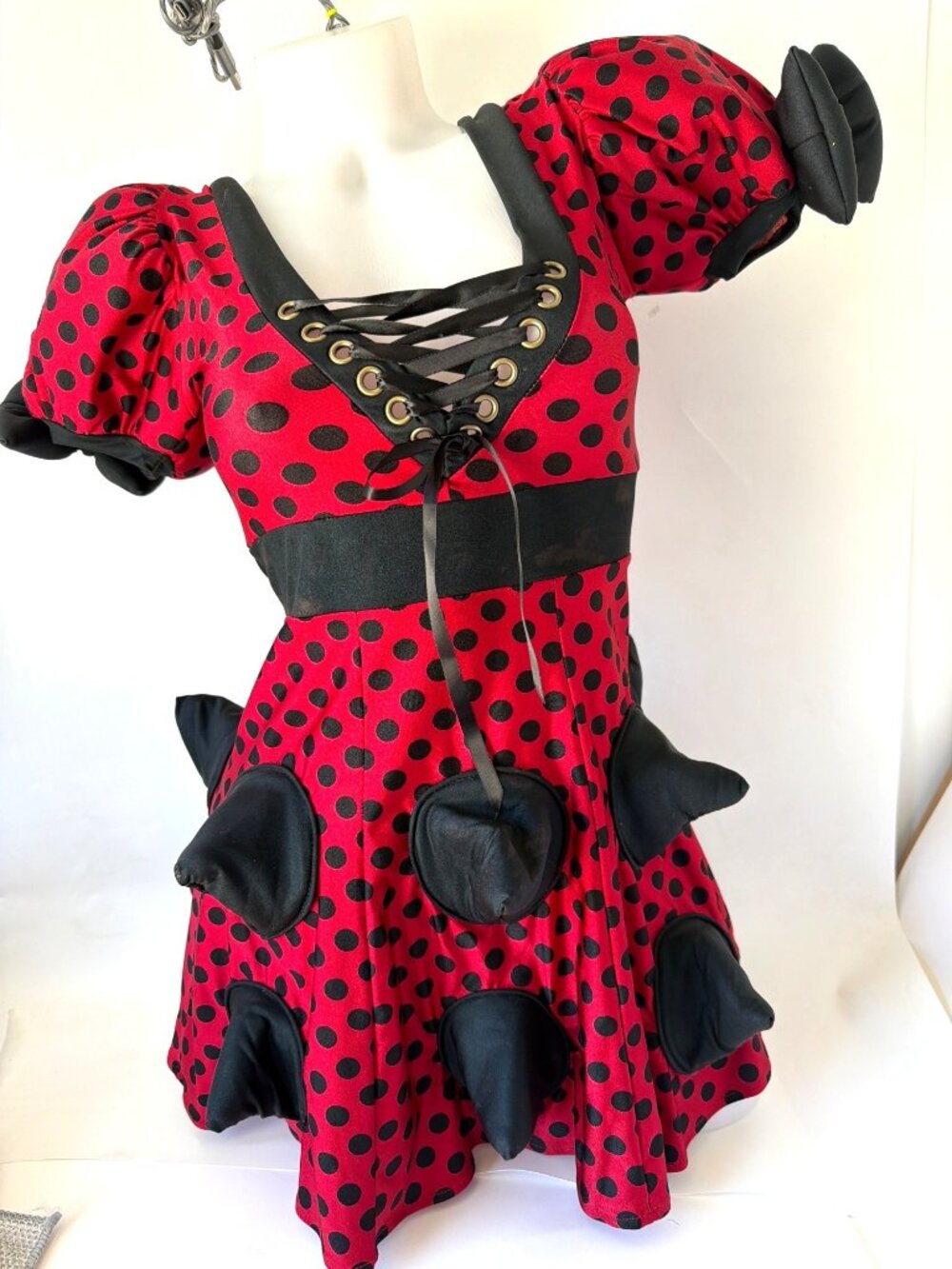 J Valentine Rebel Minnie Mouse Rave Costume Dress Size S/M AS IS